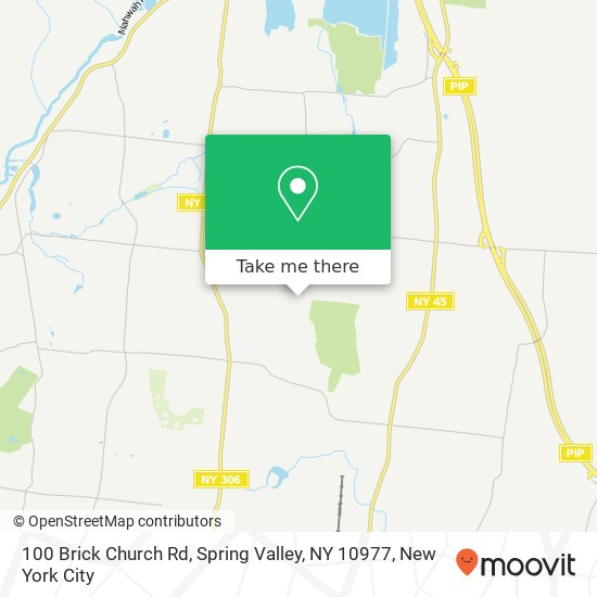 Mapa de 100 Brick Church Rd, Spring Valley, NY 10977