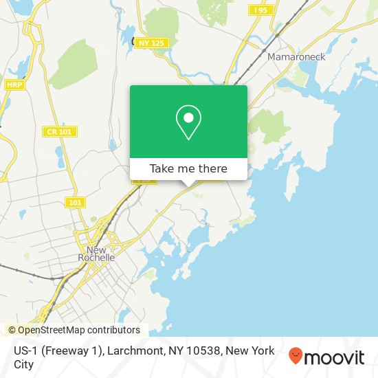 US-1 (Freeway 1), Larchmont, NY 10538 map