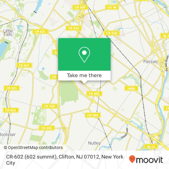 Mapa de CR-602 (602 summit), Clifton, NJ 07012