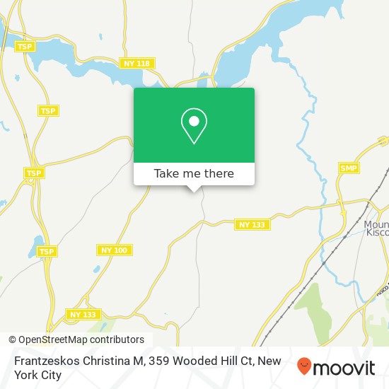 Frantzeskos Christina M, 359 Wooded Hill Ct map