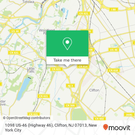 1098 US-46 (Highway 46), Clifton, NJ 07013 map