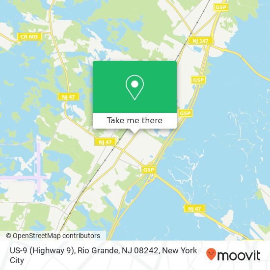 US-9 (Highway 9), Rio Grande, NJ 08242 map