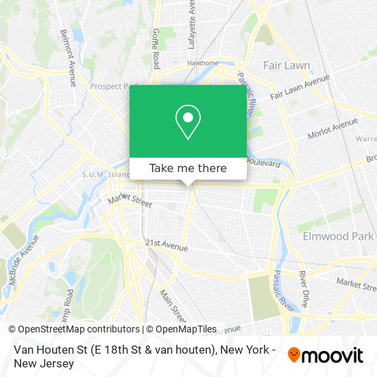 Mapa de Van Houten St (E 18th St & van houten)