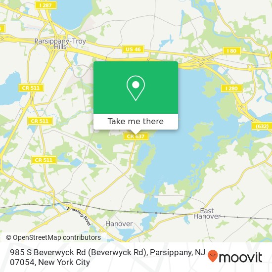 985 S Beverwyck Rd (Beverwyck Rd), Parsippany, NJ 07054 map