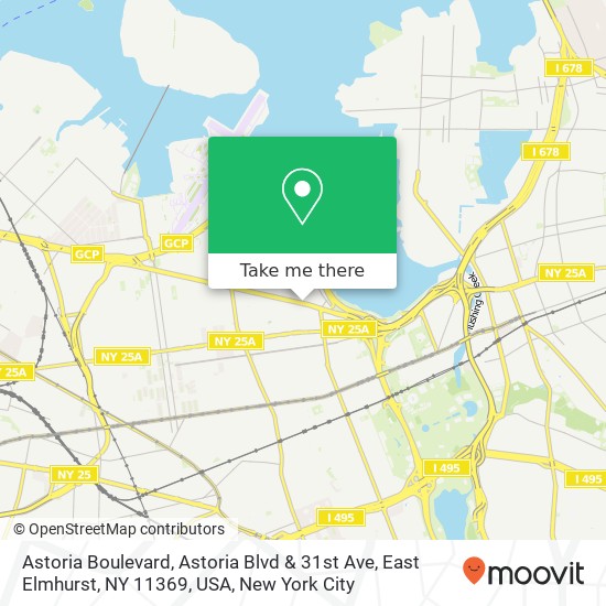 Astoria Boulevard, Astoria Blvd & 31st Ave, East Elmhurst, NY 11369, USA map