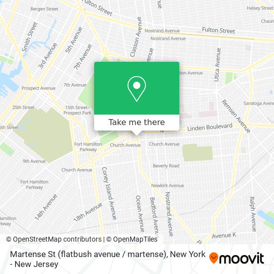 Martense St (flatbush avenue / martense) map