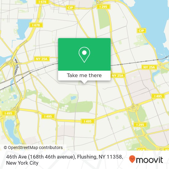 Mapa de 46th Ave (168th 46th avenue), Flushing, NY 11358