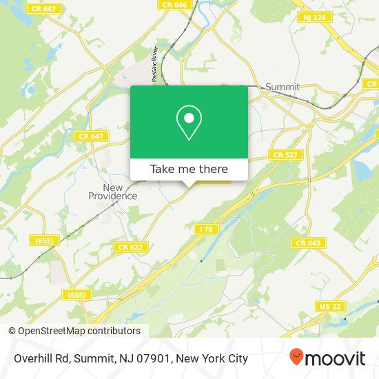 Overhill Rd, Summit, NJ 07901 map