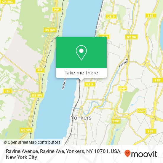 Ravine Avenue, Ravine Ave, Yonkers, NY 10701, USA map