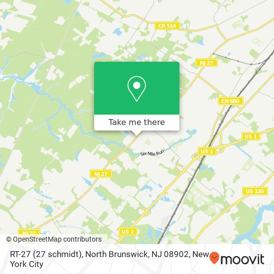 Mapa de RT-27 (27 schmidt), North Brunswick, NJ 08902
