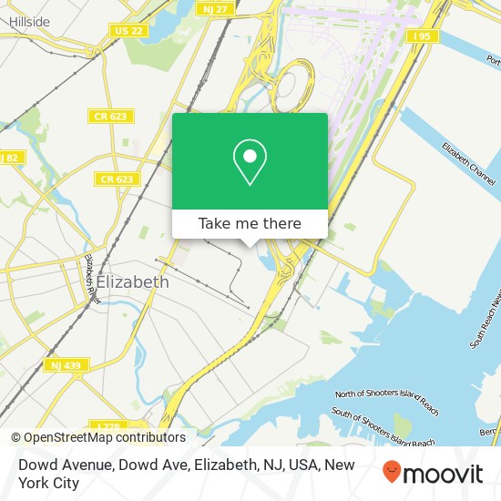 Dowd Avenue, Dowd Ave, Elizabeth, NJ, USA map