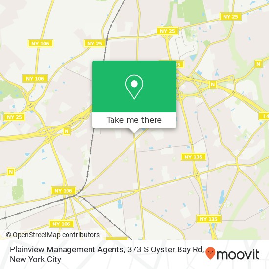 Mapa de Plainview Management Agents, 373 S Oyster Bay Rd