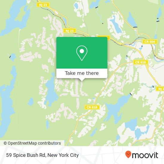 Mapa de 59 Spice Bush Rd, Kinnelon (FAYSON LAKE), NJ 07405