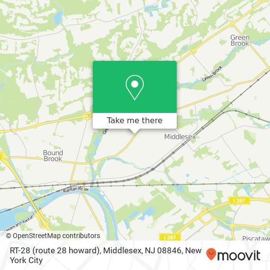 Mapa de RT-28 (route 28 howard), Middlesex, NJ 08846