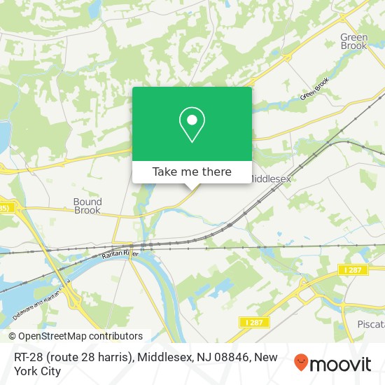 Mapa de RT-28 (route 28 harris), Middlesex, NJ 08846