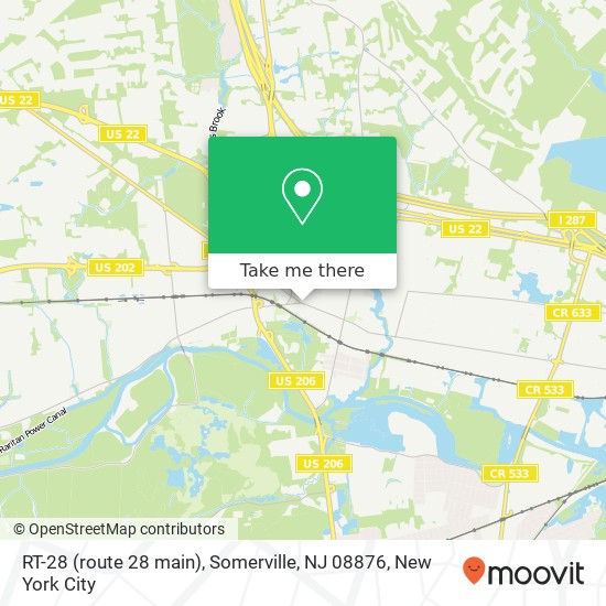 Mapa de RT-28 (route 28 main), Somerville, NJ 08876