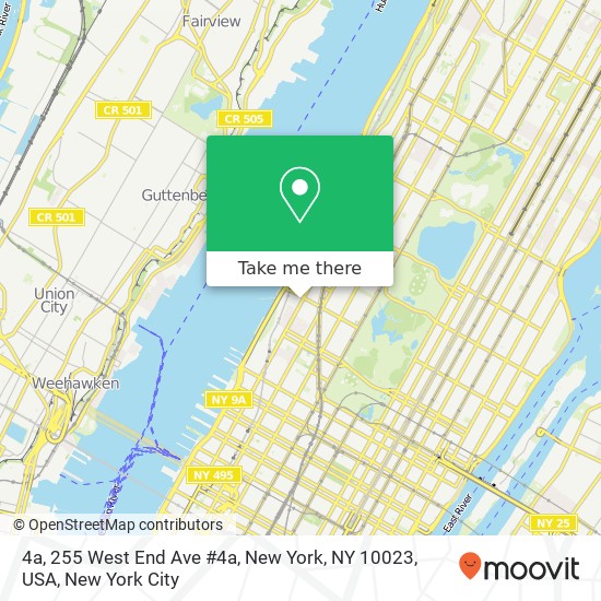 Mapa de 4a, 255 West End Ave #4a, New York, NY 10023, USA