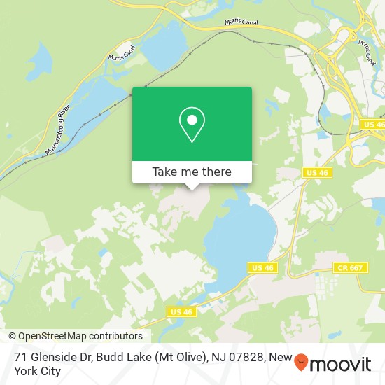 71 Glenside Dr, Budd Lake (Mt Olive), NJ 07828 map