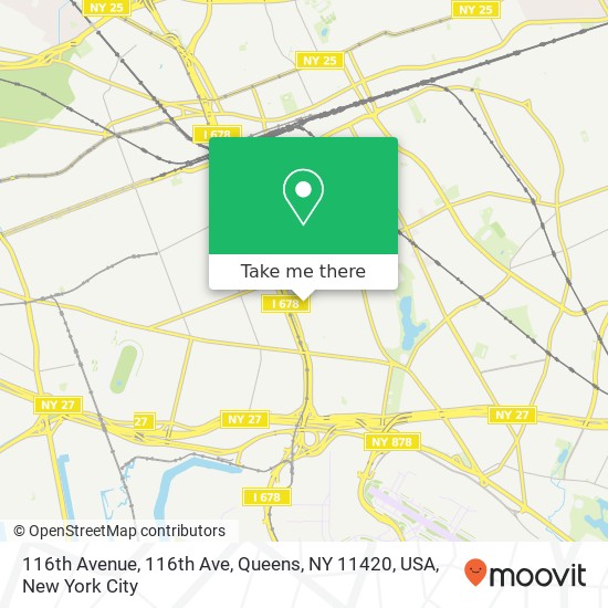 Mapa de 116th Avenue, 116th Ave, Queens, NY 11420, USA