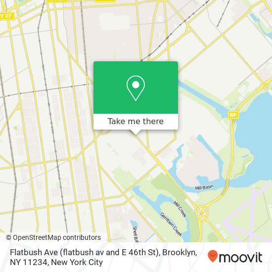 Mapa de Flatbush Ave (flatbush av and E 46th St), Brooklyn, NY 11234