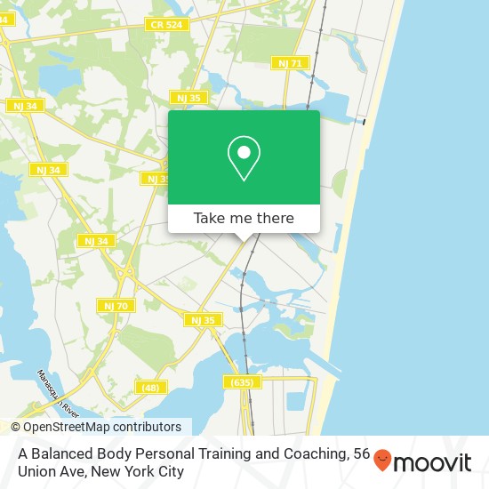 Mapa de A Balanced Body Personal Training and Coaching, 56 Union Ave