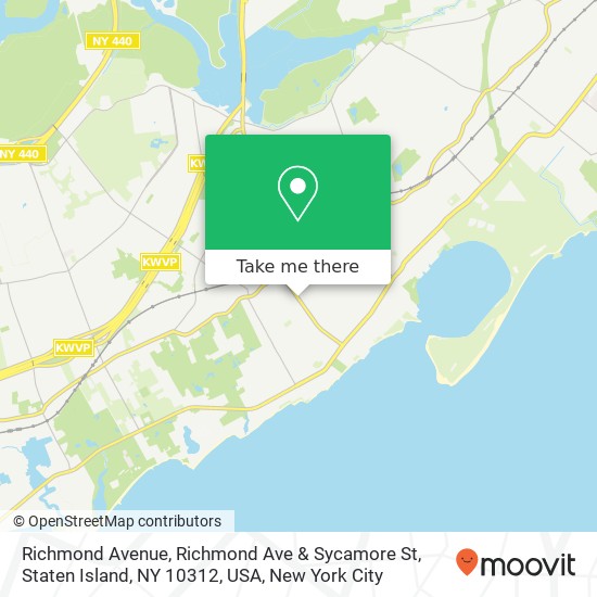 Richmond Avenue, Richmond Ave & Sycamore St, Staten Island, NY 10312, USA map