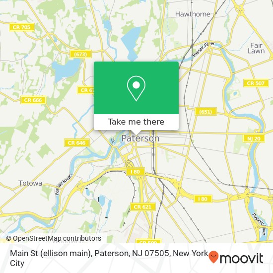 Mapa de Main St (ellison main), Paterson, NJ 07505