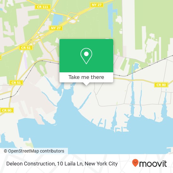 Mapa de Deleon Construction, 10 Laila Ln