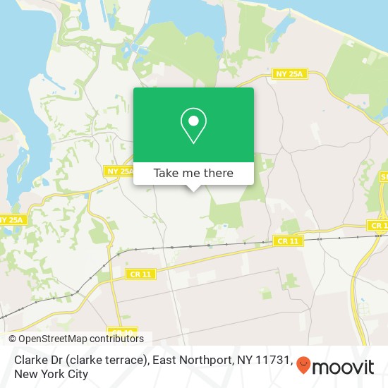 Clarke Dr (clarke terrace), East Northport, NY 11731 map