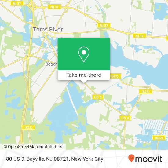 Mapa de 80 US-9, Bayville, NJ 08721