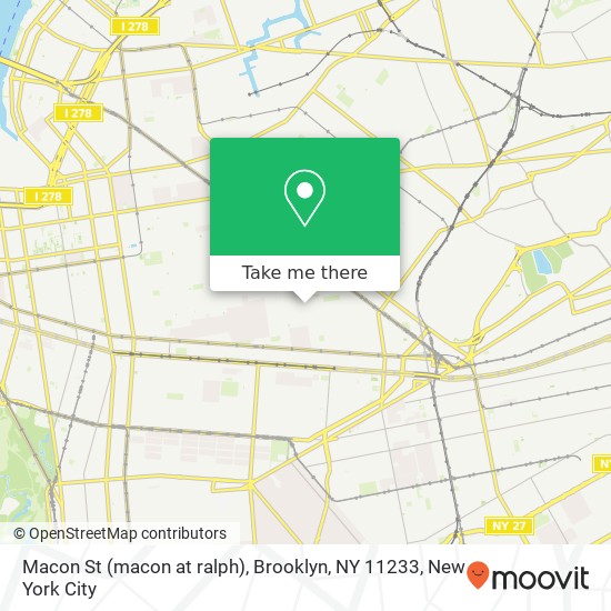 Mapa de Macon St (macon at ralph), Brooklyn, NY 11233