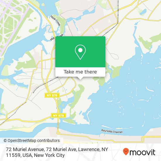 Mapa de 72 Muriel Avenue, 72 Muriel Ave, Lawrence, NY 11559, USA
