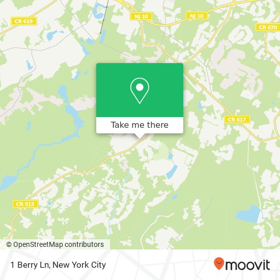 Mapa de 1 Berry Ln, Randolph, NJ 07869