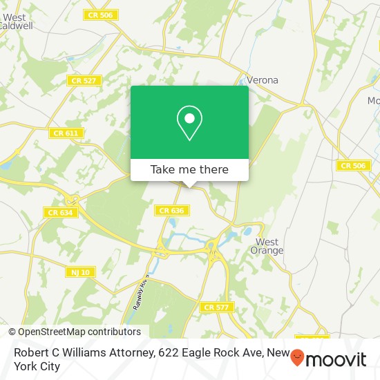 Mapa de Robert C Williams Attorney, 622 Eagle Rock Ave
