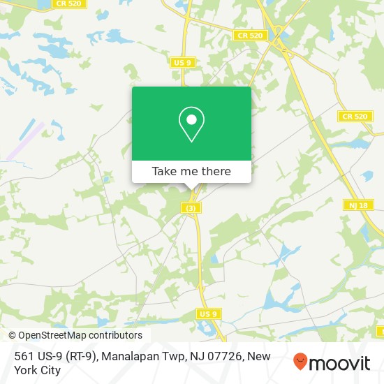 561 US-9 (RT-9), Manalapan Twp, NJ 07726 map