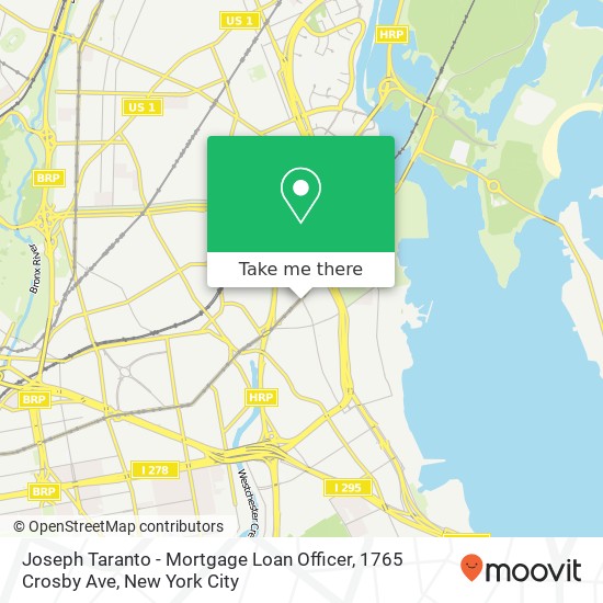 Joseph Taranto - Mortgage Loan Officer, 1765 Crosby Ave map