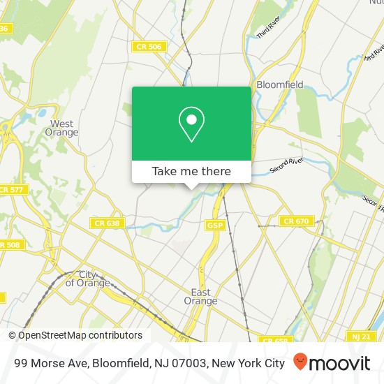 99 Morse Ave, Bloomfield, NJ 07003 map