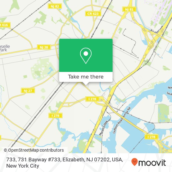 733, 731 Bayway #733, Elizabeth, NJ 07202, USA map