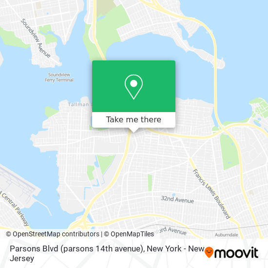 Mapa de Parsons Blvd (parsons 14th avenue)