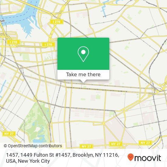 1457, 1449 Fulton St #1457, Brooklyn, NY 11216, USA map