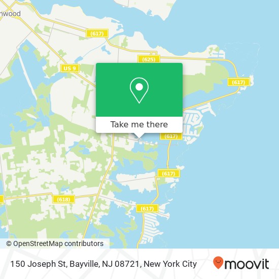 Mapa de 150 Joseph St, Bayville, NJ 08721