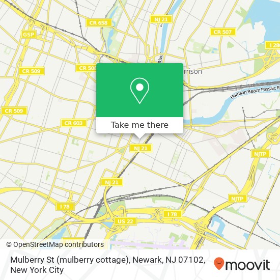 Mulberry St (mulberry cottage), Newark, NJ 07102 map