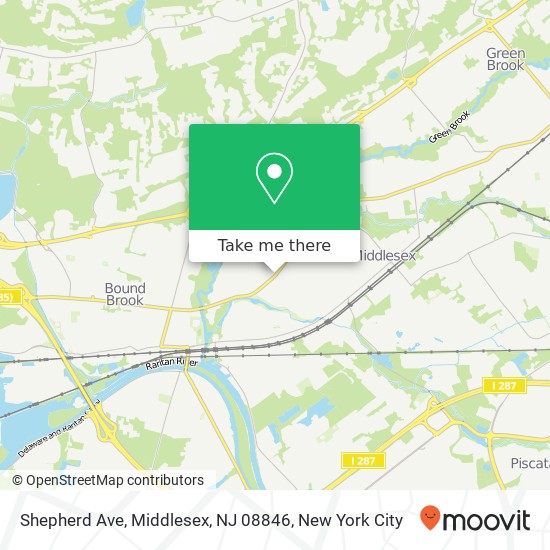 Mapa de Shepherd Ave, Middlesex, NJ 08846