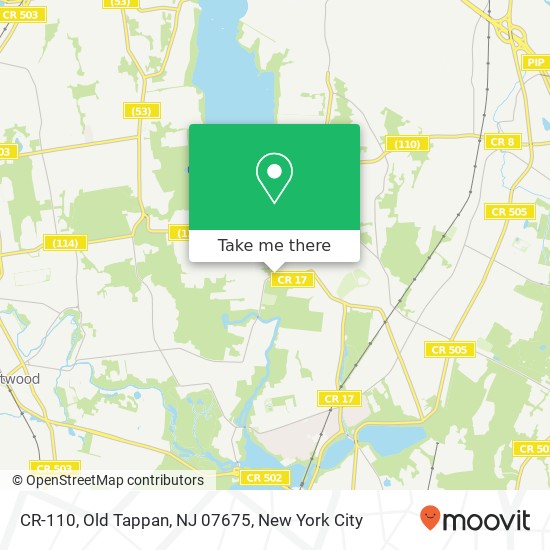 Mapa de CR-110, Old Tappan, NJ 07675