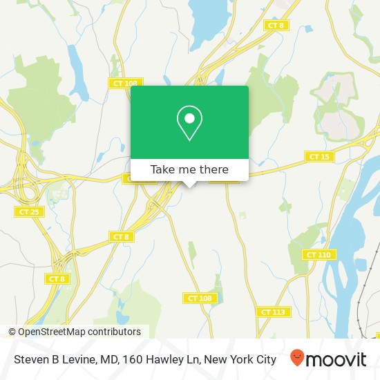 Mapa de Steven B Levine, MD, 160 Hawley Ln