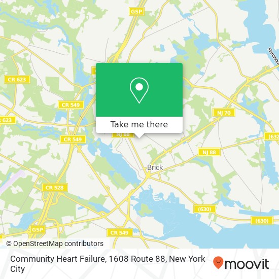 Community Heart Failure, 1608 Route 88 map