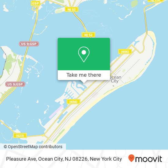 Mapa de Pleasure Ave, Ocean City, NJ 08226