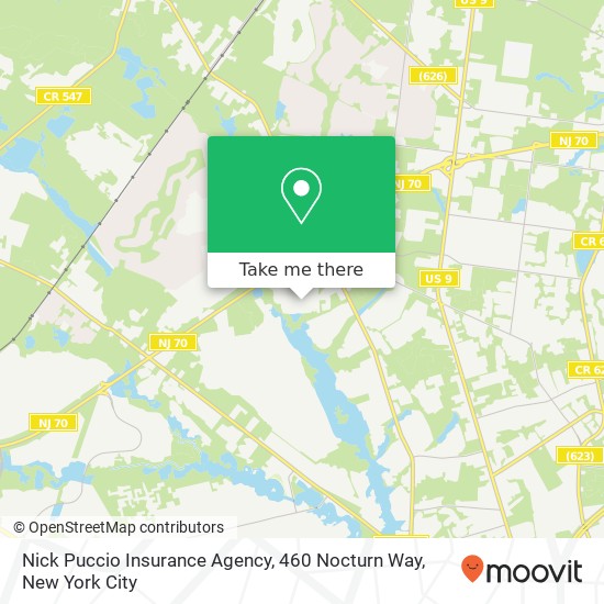 Nick Puccio Insurance Agency, 460 Nocturn Way map