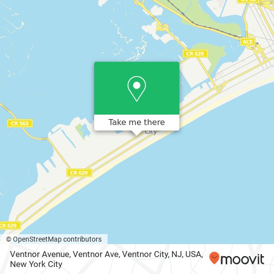 Mapa de Ventnor Avenue, Ventnor Ave, Ventnor City, NJ, USA