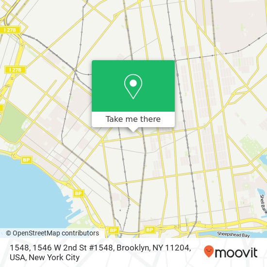 Mapa de 1548, 1546 W 2nd St #1548, Brooklyn, NY 11204, USA